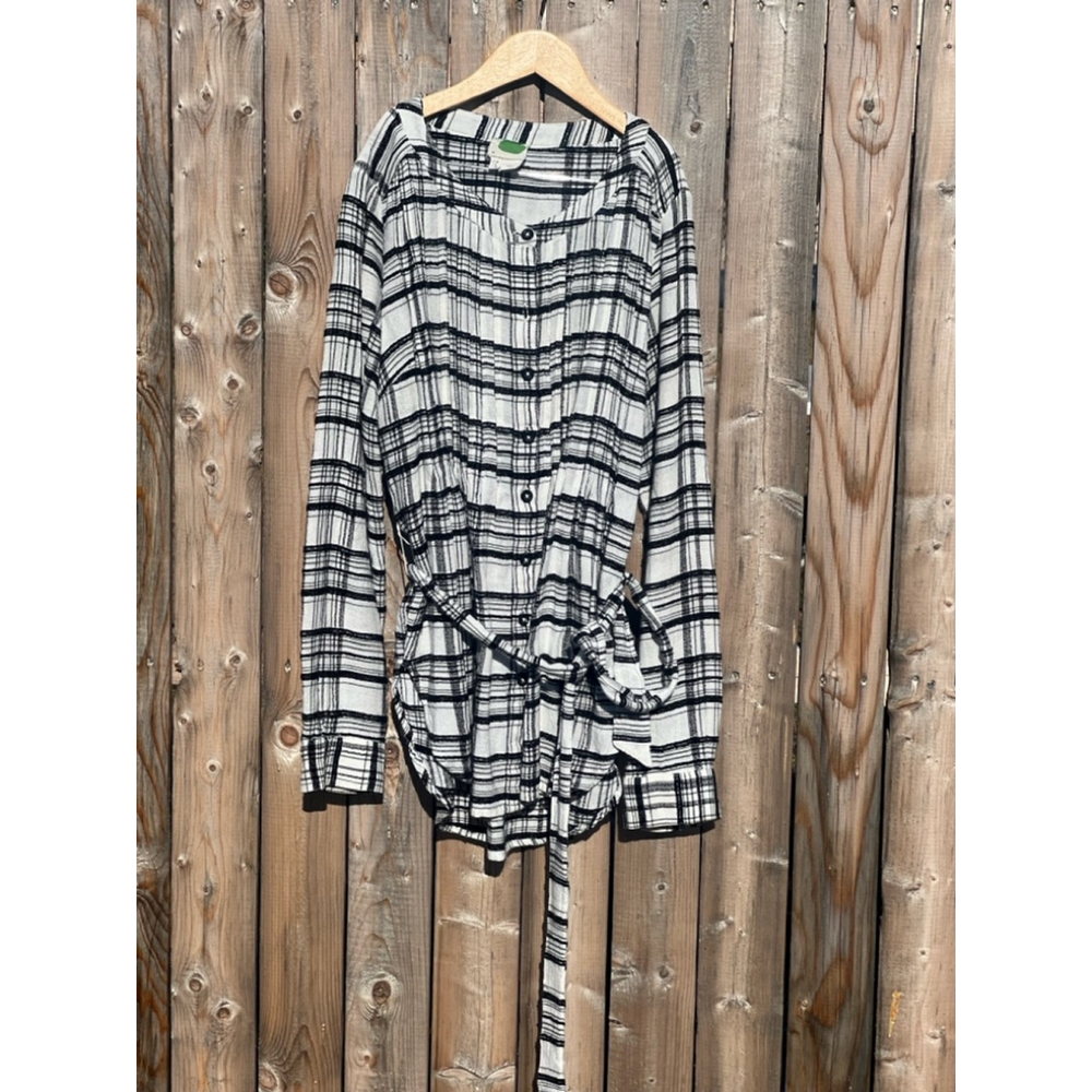Women's Anthropologie Shirt,Black and White - Picture 3 of 7